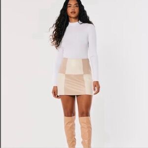 Hollister California Ultra High-Rise Faux Leather Mini Skirt